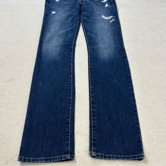 Abercrombie & Fitch Medium Wash Straight Leg Low Rise Jeans Size 4 LONG U - Picture 5 of 11
